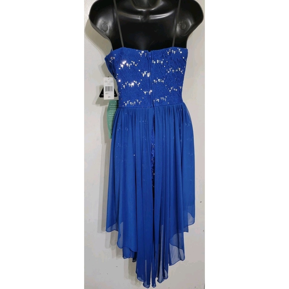 City Triangles Blue Embellished Dress Size 7 Prom Whimsical Fairy - Picture 6 of 16